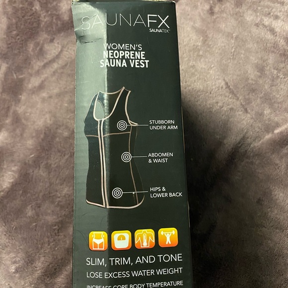 NEW WITH TAGS. Women’s neoprene sauna vest . Size large. - Picture 4 of 6